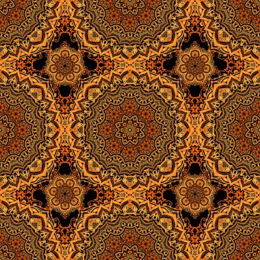 Zarif çiçekli barok şablonu. Klasik lüks, eski moda İspanyol süsü, duvar kağıtları, tekstil ve ambalaj için kraliyet Victoria dönemi dikişsiz dokusu. Vektör damaskesiz desen elementleri.