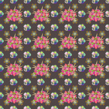 Soyut çiçek arkaplanı. Çok renkli, dikişsiz çiçek deseni. Kusursuz çiçek deseni.