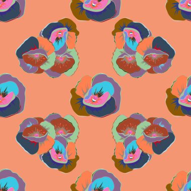 Güzel vektör arkaplanı. Grafiksel modern model. Geometrik yaprak süsü. Pembe arka planda kusursuz soyut çiçek deseni.