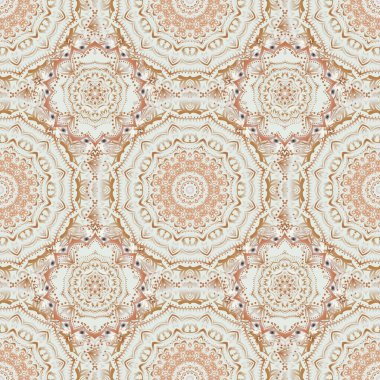 Gri, turuncu ve bej desenli. Doğum günü kartı, davetiye ya da afiş için uygun. Dekoratif simetri arabesk. Ortaçağ çiçek desenli. Vektör illüstrasyonu.