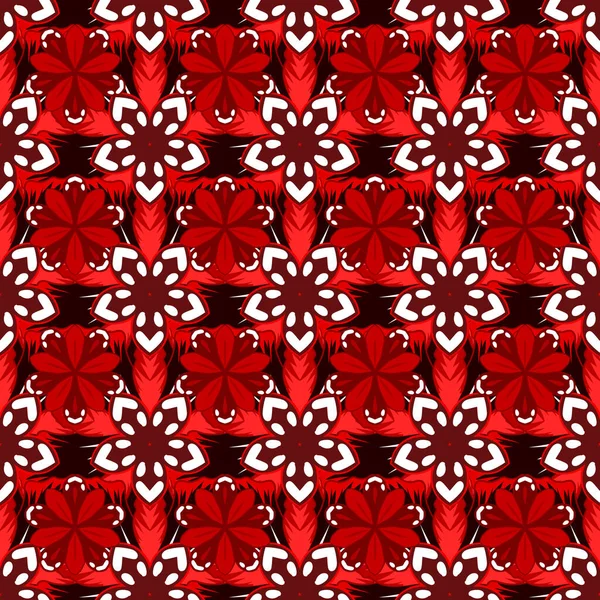 Modèle Sans Couture Étoiles Dans Les Couleurs Rose Beige Rouge — Image vectorielle