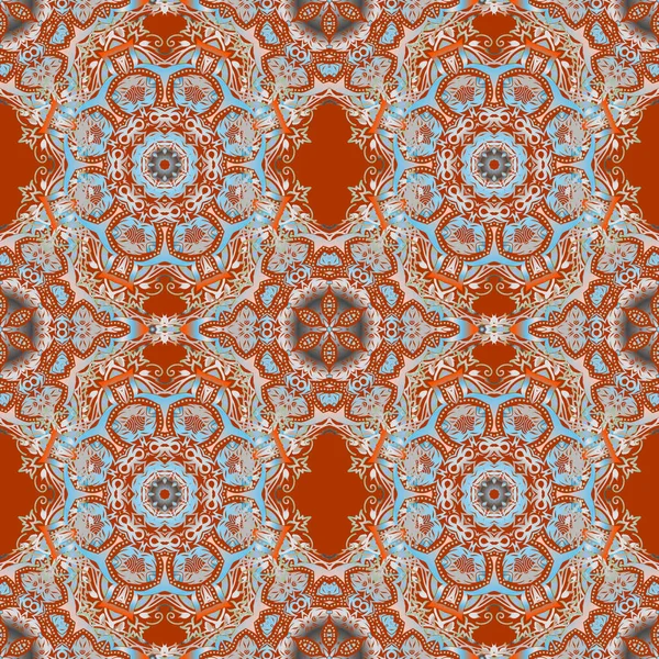 Vector seamless pattern for holiday Thanksgiving day, a simple hand-drawn winter design in orange, beige and gray colors.