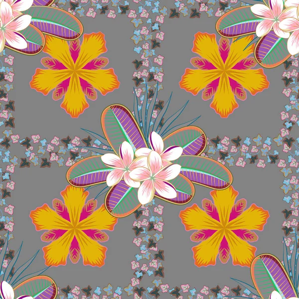 Motif Graphique Moderne Fond Vectoriel Mignon Motif Floral Abstrait Sans — Image vectorielle