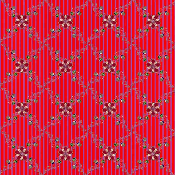 Patrón Sin Costuras Motley Raster Fondo Abstracto Flor Bonito Estampado — Vector de stock