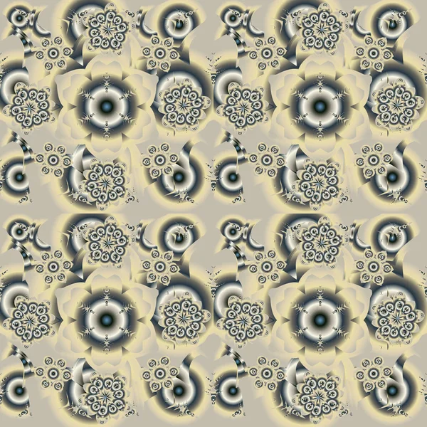 Klasyczna Ozdoba Damaska Luksusowa Królewska Wiktoriańska Bezszwowa Faktura Tapet Tekstyliów — Wektor stockowy
