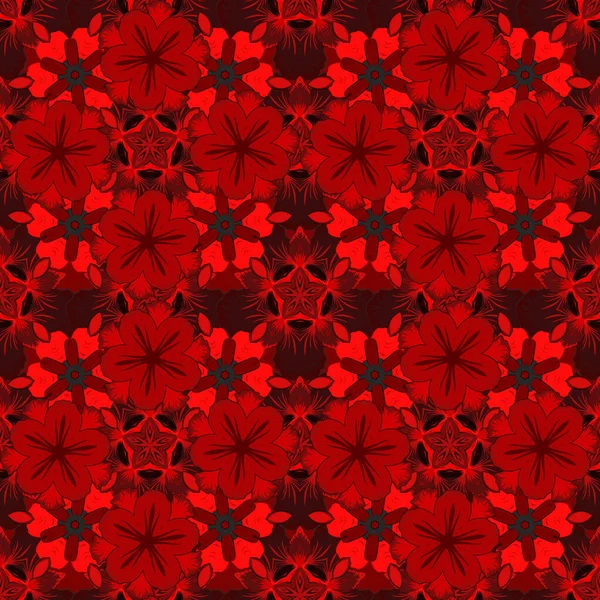 Élégant Motif Sans Couture Noël Avec Des Éléments Noirs Rouges — Image vectorielle
