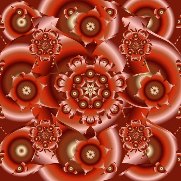 Ilustración Vectorial Vector Estilizado Textura Perfecta Naranja Rojo Rosa Elementos — Archivo Imágenes Vectoriales