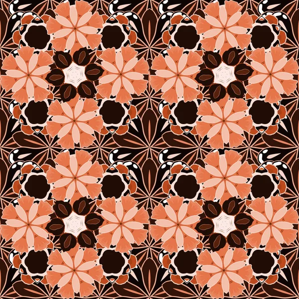 Adorno Lujo Estilo Oriental Decoración Adornada Patrón Sin Costuras Para — Vector de stock