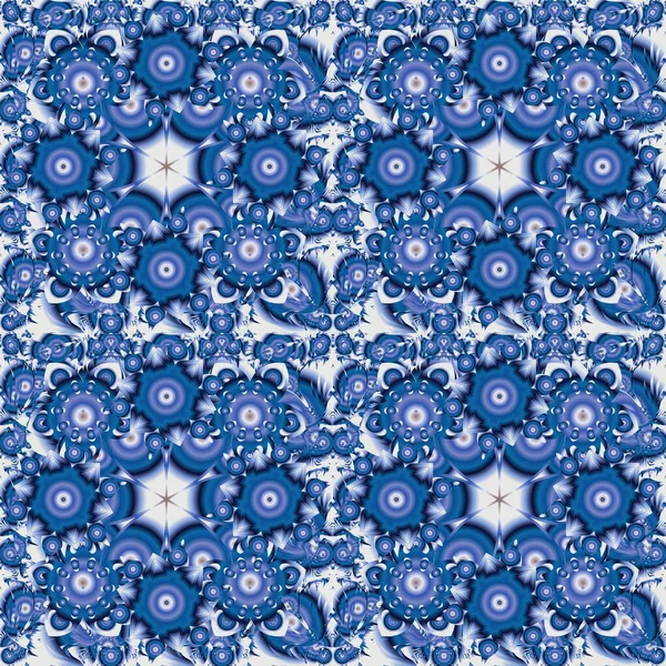 Vektor Ilustrasi Pola Kerajaan Bunga Abad Pertengahan Violet Warna Krem - Stok Vektor