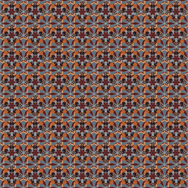 Бесшовный Роскошный Пестрый Патерн Треугольными Весами Векторный Рисунок Серыми Оранжевыми — стоковый вектор