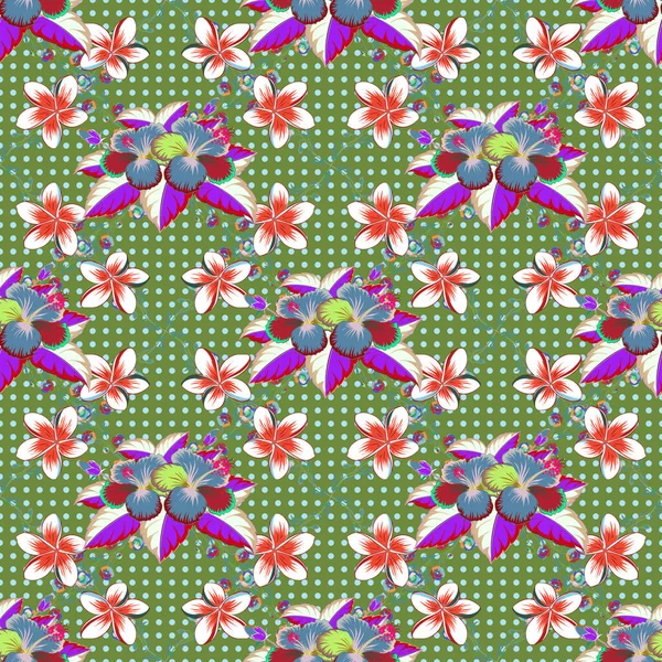 Fond Fleur Abstrait Multicolore Raster Jolie Impression Florale Multicolore Motley — Image vectorielle