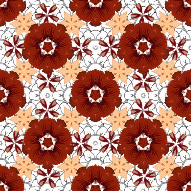 Kusursuz bir arka plan. Güzel suluboya çiçekler kırmızı, bej ve mavi renkler, parlak boya çiçek desenleri.