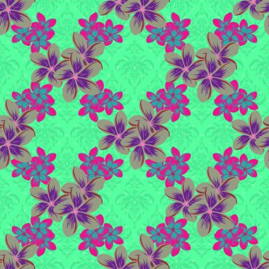 Çiçekli çiçek deseni, suluboya. Çiçek illüstrasyonu. Çiçek motifli.