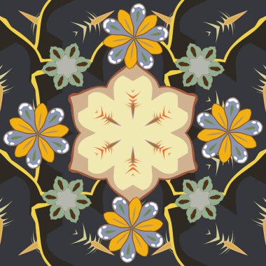 Davet şablonu için bej, mavi ve gri renklerde soyut vektörsüz desen.