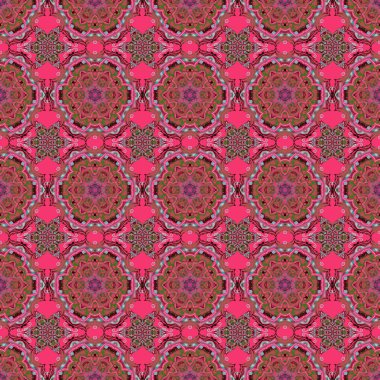 Vektör duvar kağıdı. Pembe, gri ve kırmızı renklerde iple bağlanmış balık ağı deseni..