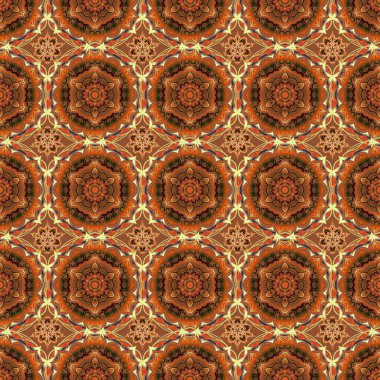 Kahverengi, sarı ve turuncu kar tanelerinin düz dizaynı izole edilmiş. Kar tanesi pürüzsüz desen. Kar taneleri deseni. Vektör kar taneleri arkaplanı.