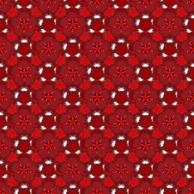 Tasarım şablonu için klasik dikişsiz ızgara. Doğu tarzında, kahverengi, kırmızı ve pembe elementlerle kusursuz bir desen. Kartlar için vektör çizimi, teşekkür mesajı, yazdırma.