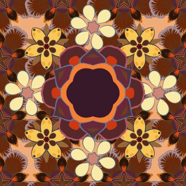 Motley elementleri izole. Lüks, kraliyet ve Viktorya dönemi konsepti. Bej, kahverengi ve sarı renklerde klasik barok desenli. Süsleme vektör dekorasyonu.