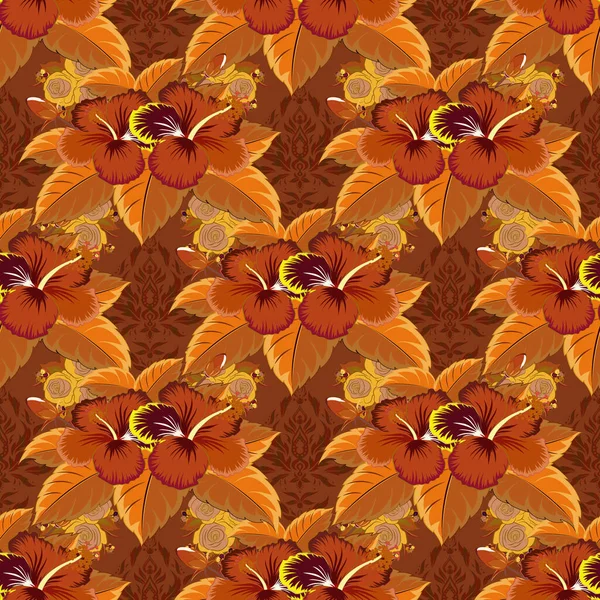Watercolor Seamless Pattern Flowers Beautiful Pattern Decoration Design Trendy Print — Stock Vector