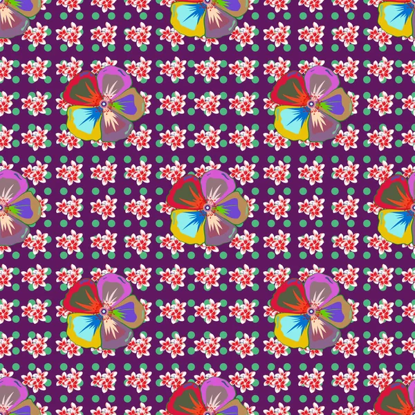 Patrón Sin Costura Fondo Floral Abstracto Bosquejo Muchas Flores Abstractas — Vector de stock