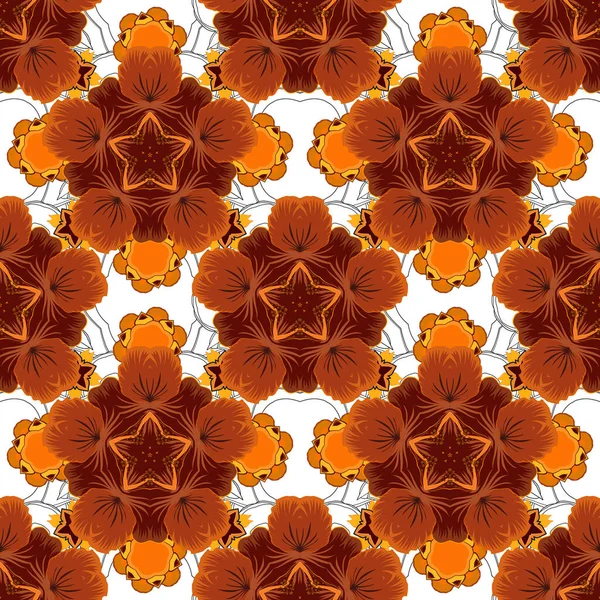 Modèle Sans Couture Rouge Beige Orange Pour Impression Numérique Surface — Image vectorielle