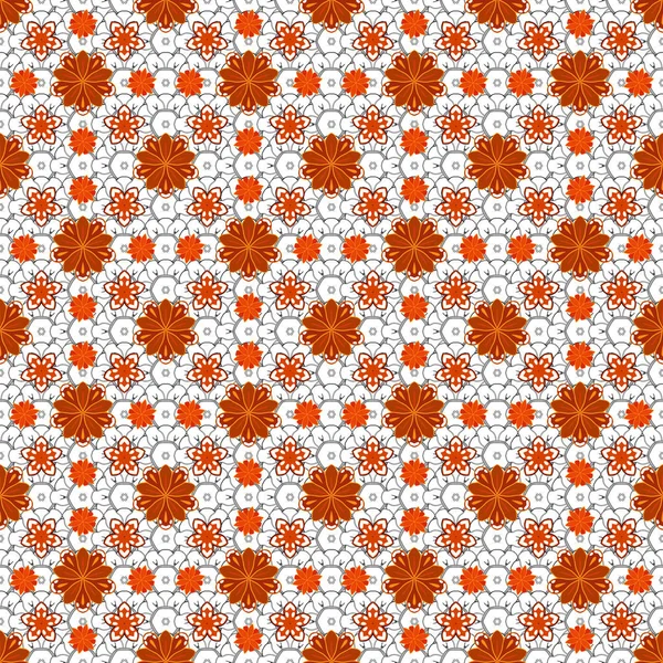招待状 包装や繊維のための豪華な装飾 ロイヤルピンク ブルー オレンジのシームレスなパターン ベクターイラスト — ストックベクタ