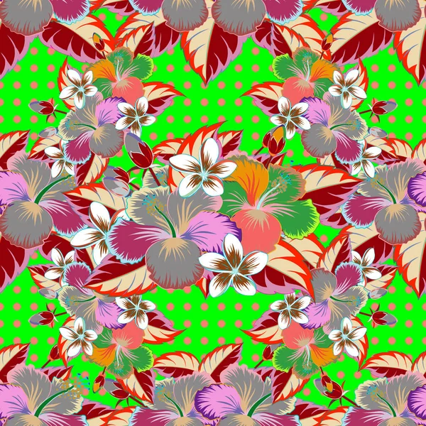 Fleur Tropicale Sans Couture Fond Vectoriel Abstrait — Image vectorielle