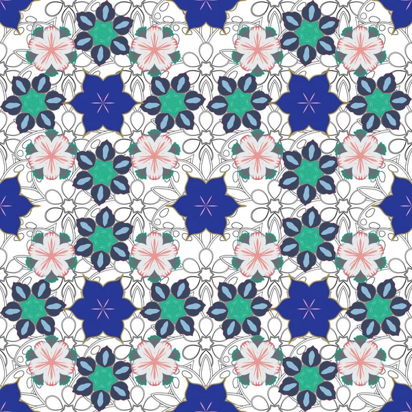 Luxe Ornament Voor Behang Uitnodiging Verpakking Textiel Koningsgrijs Blauw Violet — Stockvector