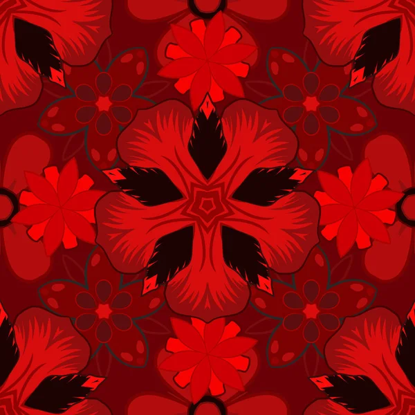Schwarz Und Rot Grafisch Modernes Muster Abstraktes Muster Arabischen Stil — Stockvektor