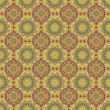 Barok klasik çiçek desenli, bej, sarı ve kahverengi renklerde. Şatafatlı klasik süs, duvar kağıtları, baskı, tekstil veya kumaş için kraliyet Victoria dönemi dokusu. Vektör illüstrasyonu.