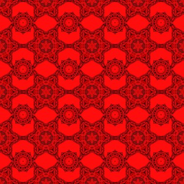 Kırmızı renklerde iple bağlanmış balık ağı deseni. Vektör duvar kağıdı.