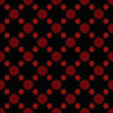 Kırmızı doku. Kusursuz vektör arkaplanı. Grafiksel modern model. Arap tarzında soyut desen.