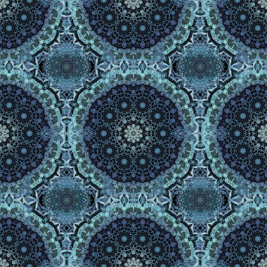 Damask desenli duvar kağıdı. Kusursuz arka plan, grunge tarzı. Vektör illüstrasyonu.