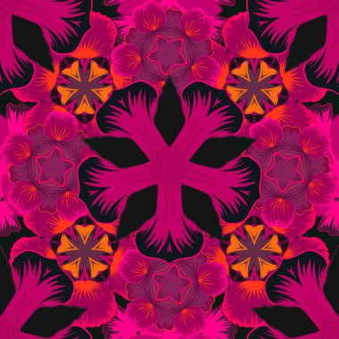 Pembe, morumsu ve siyah simli çizgiler, zigzag sembolü, dalgalı şeritler, pürüzsüz doku çizgileri. Kartlar, davetiyeler, düğün, ambalaj kağıtları için el çizimi vektör deseni.