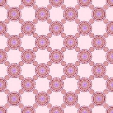 Doğulu tarzı. Şam, mor ve pembe renklerde pürüzsüz desen. Kumaş, duvar kağıdı, arkaplan, davetiye, ambalaj ve kitap kapakları için tasarım. Vector vintage süsü. El çizimi çizim.