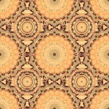 Zarif vektör damaske duvar kağıdı. Kusursuz bir geçmişi var. Kahverengi, sarı ve bej renklerde klasik, pürüzsüz desen.