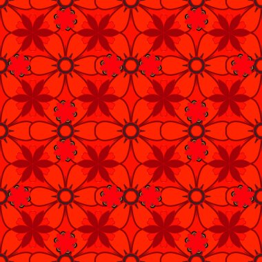 Geometrik elementlere sahip soyut, pürüzsüz bir şekil. Yeni yıl 2020 tatil süslemesi. Turuncu, siyah ve kırmızı süslemeli. Taraftar şekilli Noel eskizi.