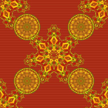 Vektörsüz geometrik desenler. Eski dokular. Kartlar, davetiyeler, sarı, turuncu ve kırmızı renklerde web tasarımı için dekoratif arka plan. Retro dijital kağıt.