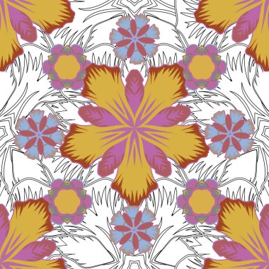 Soyut vektör dinamiği dalgalanan yüzey, hareket yanılsaması, eğrilik. Yazdırma veya dijital için sarı, gri ve pembe pürüzsüz desen.