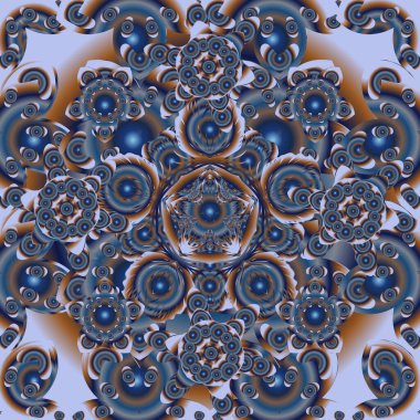 Barok damaske klasik gri, mavi ve menekşe vektörlü dikişsiz model arka plan. Barok süsü. Barok tarzında Damask deseni. Antik ortaçağ barok özeti ve süslemeleri olan duvar kağıdı..