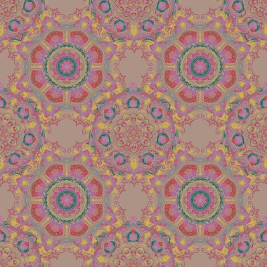 Vektör kesme kağıt dantel dokusu, menekşe, pembe ve bej tül, girintisiz desen.