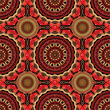 Retro dikişsiz antika şekilli akanthus. Vektör çizimi. Dekoratif tasarım unsuru filigran hat sanatı. Klasik barok süsü.