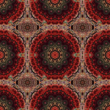 Siyah arka planda süslemeli sınır. Vektörsüz damaske deseni, klasik duvar kağıdı, arkaplan.