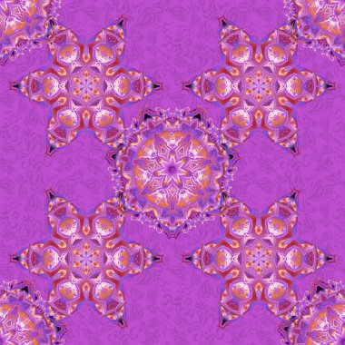 Zarif vektör damaske duvar kağıdı. Kusursuz bir geçmişi var. Eflatun, morumsu ve pembe renklerde klasik dikişsiz desen.