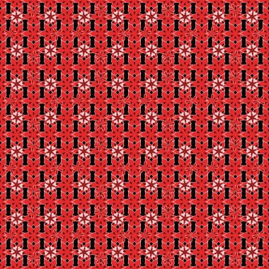 Vintge tarzında moda baskı. Dekorasyon ve tasarım için güzel bir vektör deseni. Kırmızı ve siyah renkli çiçeklerle suluboya desenli. Çiçekli zarif desen, suluboya efekti..