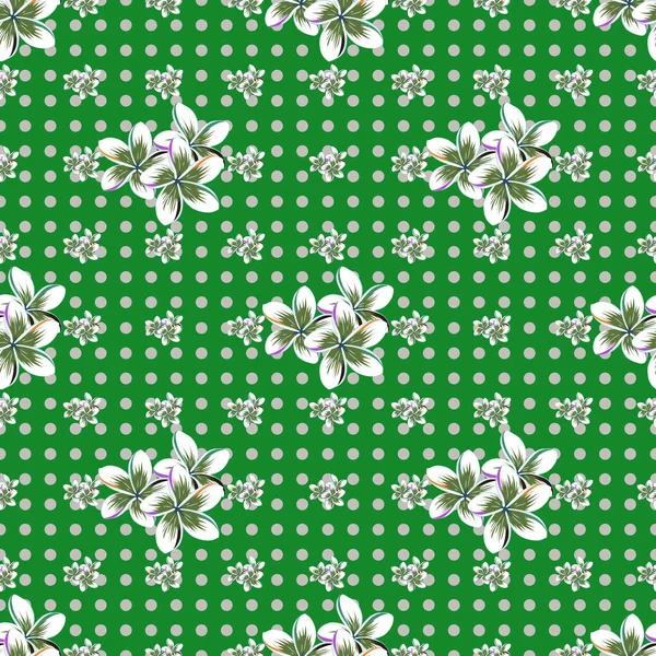 Акварельний Ручний Живопис Абстрактних Зелених Бежевих Фіолетових Квітів Безшовний Візерунок — стоковий вектор