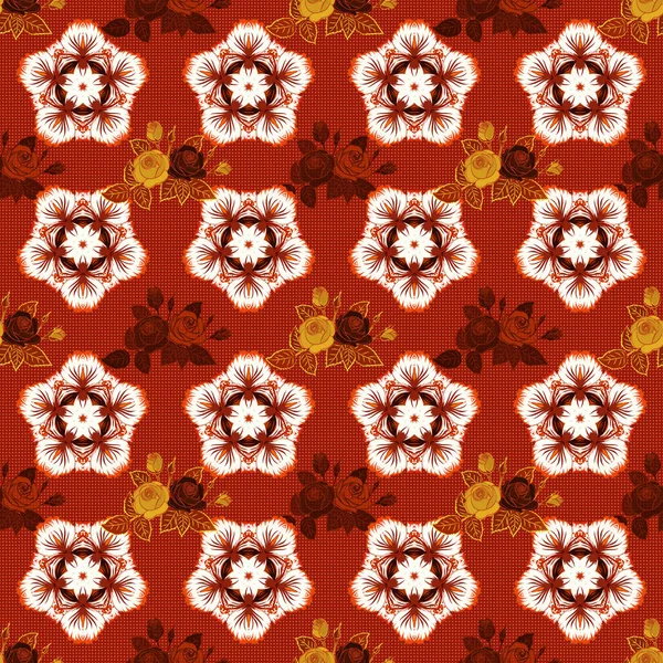 Peut Être Utilisé Pour Textile Tissu Motif Floral Sans Couture — Image vectorielle