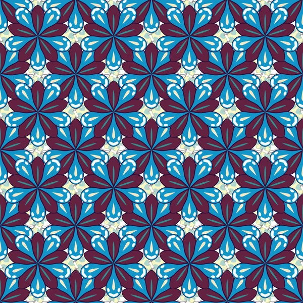 Bezešvé Vzory Modré Fialové Šedé Barvě Ručně Kreslené Abstraktní Potrhlé — Stockový vektor