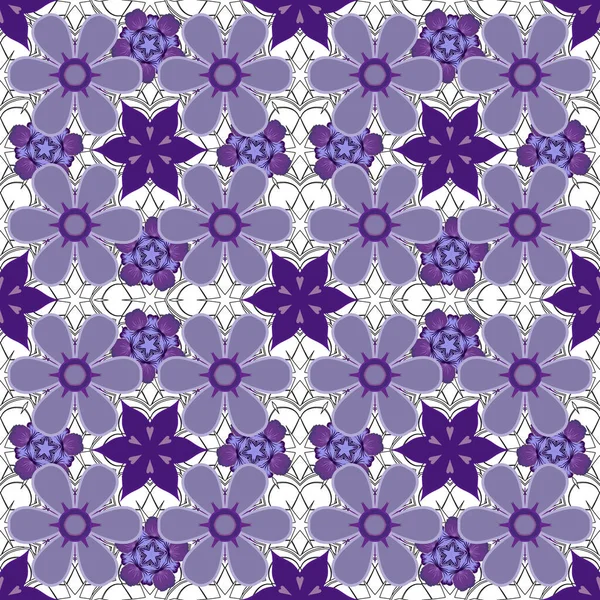 Estampado Moda Colores Púrpura Violeta Azul Patrón Sin Costura Acuarela — Vector de stock