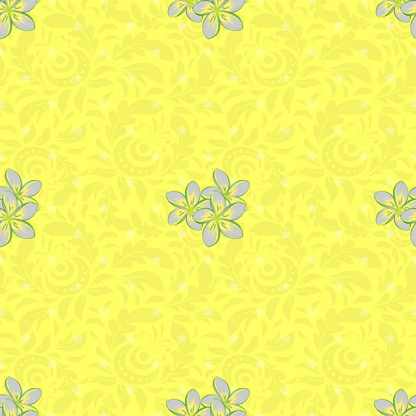 Répétition Vectorielle Plumeria Motif Fleurs Motif Moderne Sans Couture Floral — Image vectorielle